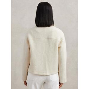 REISS Darrion Wool Felted Funnel-Neck Jacket